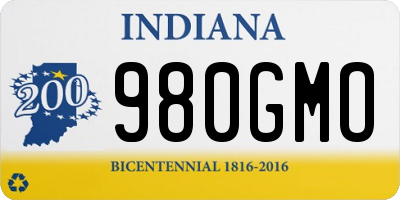 IN license plate 980GMO