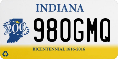 IN license plate 980GMQ