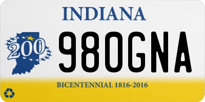 IN license plate 980GNA