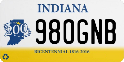 IN license plate 980GNB