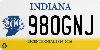IN license plate 980GNJ