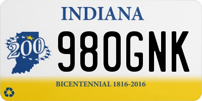 IN license plate 980GNK