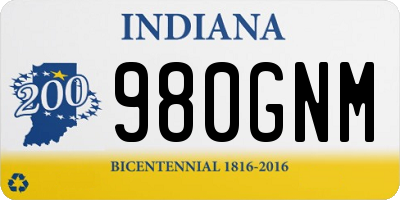 IN license plate 980GNM