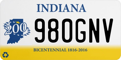 IN license plate 980GNV
