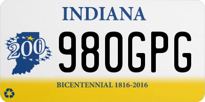 IN license plate 980GPG