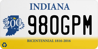 IN license plate 980GPM