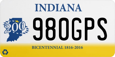IN license plate 980GPS