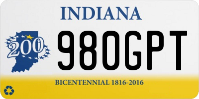 IN license plate 980GPT