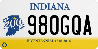 IN license plate 980GQA