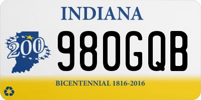 IN license plate 980GQB