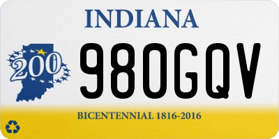 IN license plate 980GQV