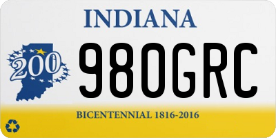 IN license plate 980GRC