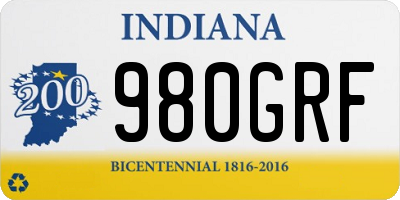 IN license plate 980GRF