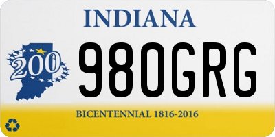 IN license plate 980GRG