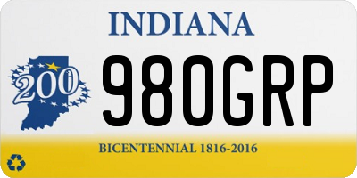 IN license plate 980GRP