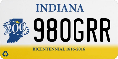 IN license plate 980GRR