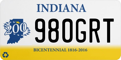 IN license plate 980GRT