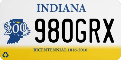 IN license plate 980GRX