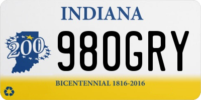 IN license plate 980GRY