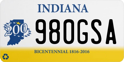 IN license plate 980GSA