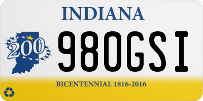 IN license plate 980GSI