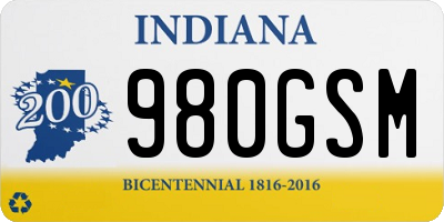 IN license plate 980GSM
