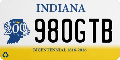 IN license plate 980GTB