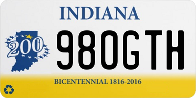 IN license plate 980GTH
