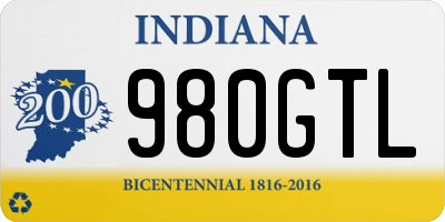 IN license plate 980GTL
