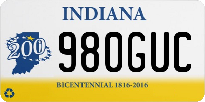 IN license plate 980GUC