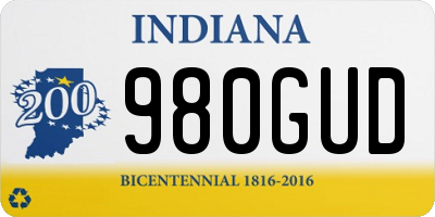 IN license plate 980GUD