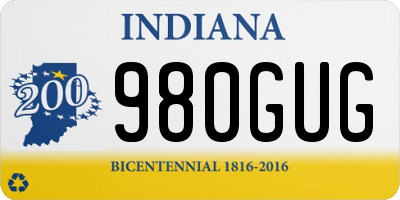 IN license plate 980GUG