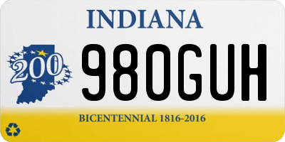 IN license plate 980GUH