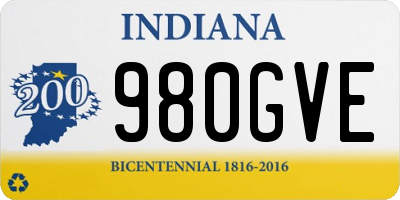 IN license plate 980GVE