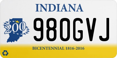 IN license plate 980GVJ