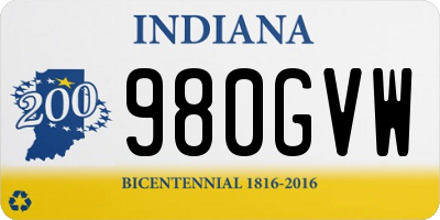 IN license plate 980GVW