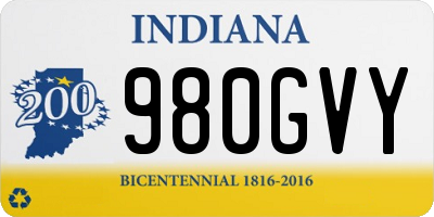 IN license plate 980GVY