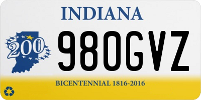IN license plate 980GVZ