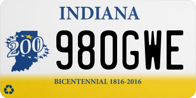 IN license plate 980GWE