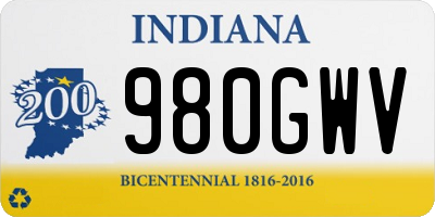 IN license plate 980GWV