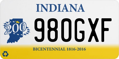 IN license plate 980GXF