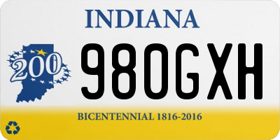 IN license plate 980GXH