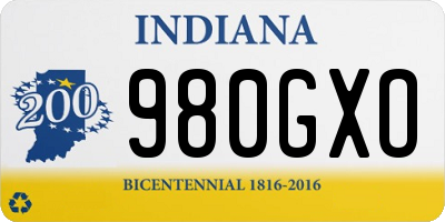 IN license plate 980GXO