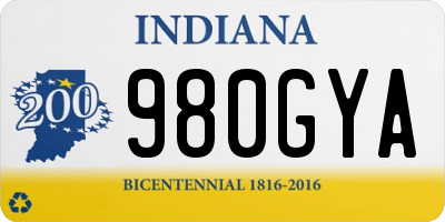 IN license plate 980GYA