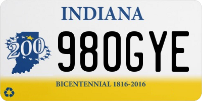 IN license plate 980GYE