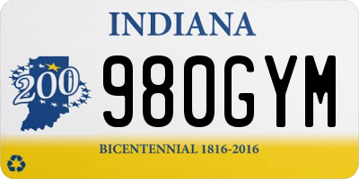IN license plate 980GYM