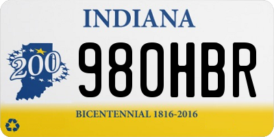IN license plate 980HBR