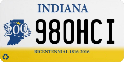 IN license plate 980HCI
