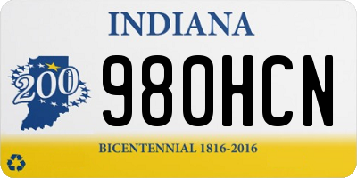IN license plate 980HCN