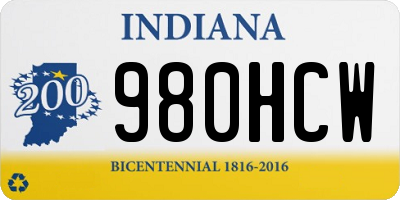 IN license plate 980HCW